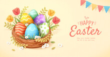 3d Easter Egg Banner