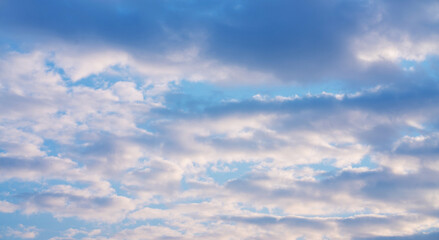 Wall Mural - The sky is blue with beautiful clouds.