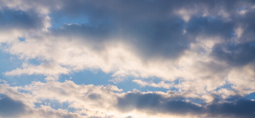 Wall Mural - The sky is blue with beautiful clouds.