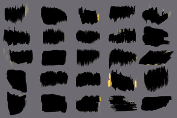 Aufkleber - Dirty grunge texture. White background. Watercolor brush texture. Stripe dirty art. Vector set. Stock image. EPS 10.