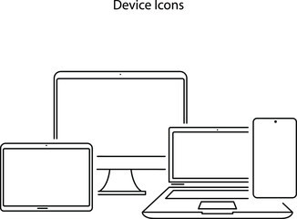 Poster - devices icon isolated on white background. devices icon trendy and modern devices symbol for logo, web, app, UI. smart devices icon simple sign.