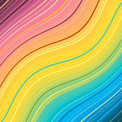 Wall Mural - Geometry abstract background with stripes. Curved lines.