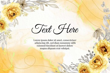 floral background watercolor flower rose gold yellow