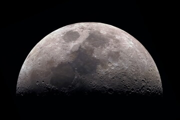 Wall Mural - moon, view through a telescope. the moon with craters. real photos of space objects through a telesc
