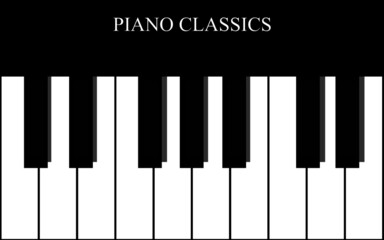 vector piano classical keyboard instrument illustration