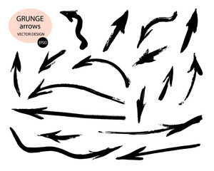 Aufkleber - Manually isolated arrows set on a white background.A drawn paint object to use in your design.