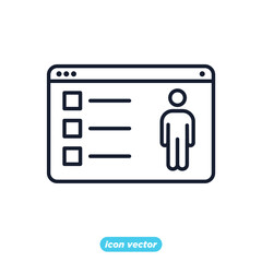 personal website icon. personal website symbol template for graphic and web design collection logo v