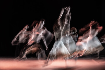 The abstract movement of the dance