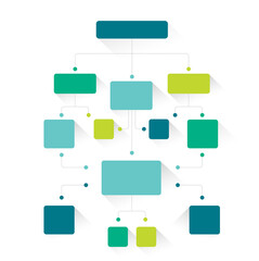 Wall Mural - Infographics flowchart. Colored shadows scheme.