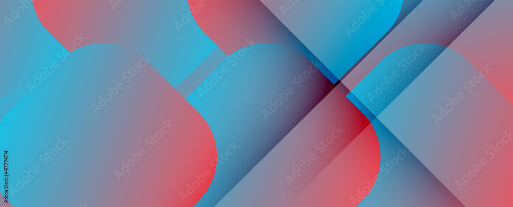 Square shapes composition geometric abstract background. 3D shadow effects and fluid gradients. Modern overlapping forms