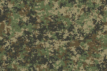 Texture Military Camouflage Pattern. Army And Hunting Masking Ornament