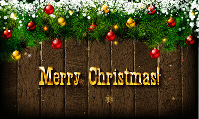 Wall Mural - Holiday design - Merry Christmas