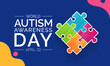 Vector illustration on the theme of World Autism awareness day observed each year on April 2nd across the globe.