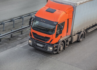 Sticker - truck moves on highway