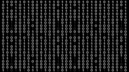 Digital code binary scale 4k animation.