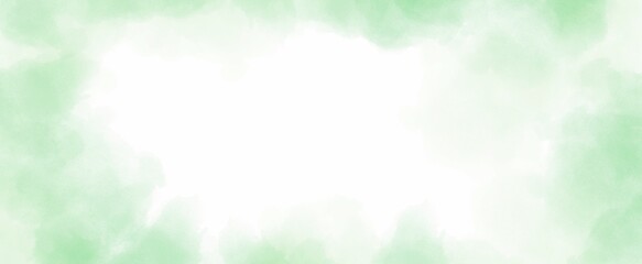 Wall Mural - light green watercolor background hand-drawn