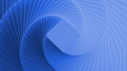 Wall Mural - 3d render, abstract minimal blue geometric background with blank rhombus card