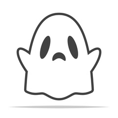 Poster - Ghost transparent icon vector isolated