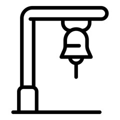 Poster - Station bell icon. Outline station bell vector icon for web design isolated on white background