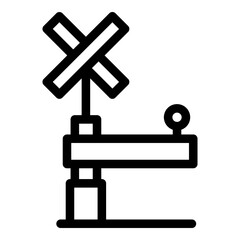 Poster - Check barrier icon. Outline check barrier vector icon for web design isolated on white background