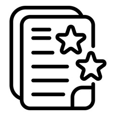 Poster - Favourite files icon. Outline favourite files vector icon for web design isolated on white background