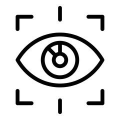 Poster - Eye unlock icon. Outline eye unlock vector icon for web design isolated on white background
