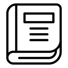 Poster - Book support icon. Outline book support vector icon for web design isolated on white background