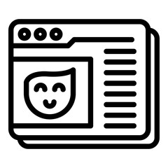Poster - Online assistance icon. Outline online assistance vector icon for web design isolated on white background