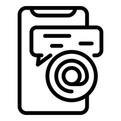 Poster - Phone contact us icon. Outline phone contact us vector icon for web design isolated on white background