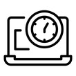 © ylivdesign - Working hours icon. Outline working hours vector icon for web design isolated on white background