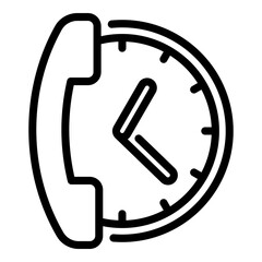 Poster - Call support icon. Outline call support vector icon for web design isolated on white background