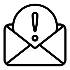 Poster - Important letter icon. Outline important letter vector icon for web design isolated on white background