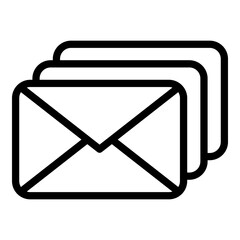 Poster - Support letters icon. Outline support letters vector icon for web design isolated on white background