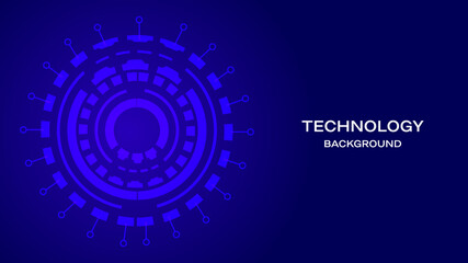 Aufkleber - Futuristic digital technology background . Abstract background with gears . Engineering machine vector illustration .   