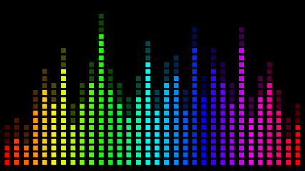 Sticker - equalizer abstract background with squares