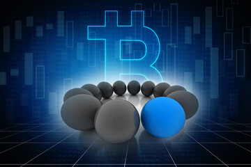 Poster - 3d rendering business leadership concept 
