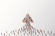 © hobbitfoot - Large group of people in the shape of an arrow. Business concept.