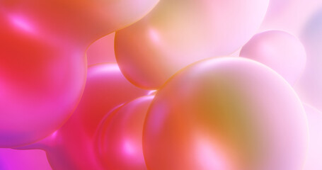 Poster - Abstract Background with Colorful Red and Orange Bubbles and Gradient , Relaxing and Calming.