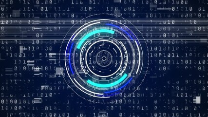 Animation of scope scanning and binary coding processing