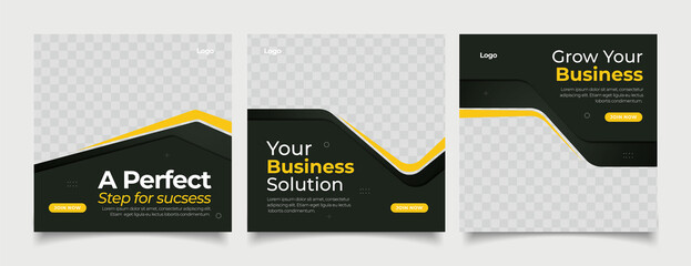 digital business marketing banner for social media post template