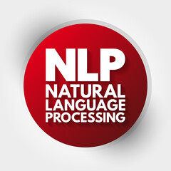 Aufkleber - nlp - natural language processing acronym, concept background