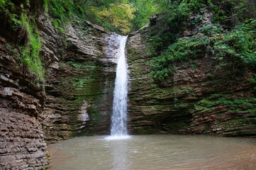 Sticker - waterfall in the forest