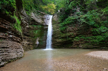 Canvas Print - waterfall in the forest