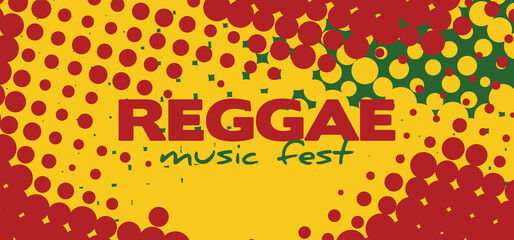 Leinwandbilder - Template of reggae music festival. Vector layout