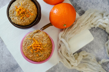 Wall Mural - Muffin sans gluten fait maison à la clémentine et aux graines de fenouil - Aliment sans gluten