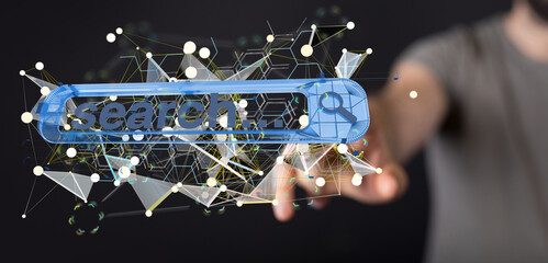 Interface web application in hand
