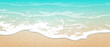 Summer background. Transparent sea wave.  3D vector. High detailed realistic illustration.