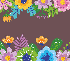 Sticker - spring floral frame