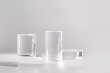 Acrylic empty podium for product presentation