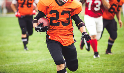 Wall Mural - american football players during a game